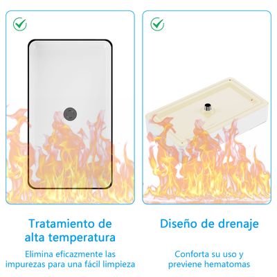 Imagen 2 del producto Lavamanos Sobreponer Rectangular Baño Borde Negro 48cm