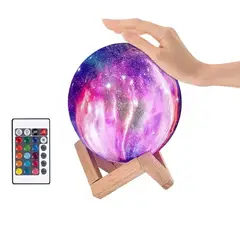 PAGANOOM - Lámparas de Luna 3D, 16 Colores Luz de Noche - 15 cm