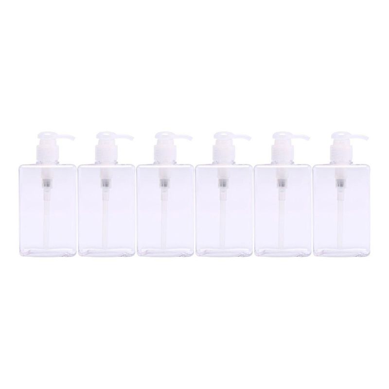 GENERICO - Set 6 Botellas Cuadrada Dispensadora Con Seguro 150 Ml - Blanco - Talla única