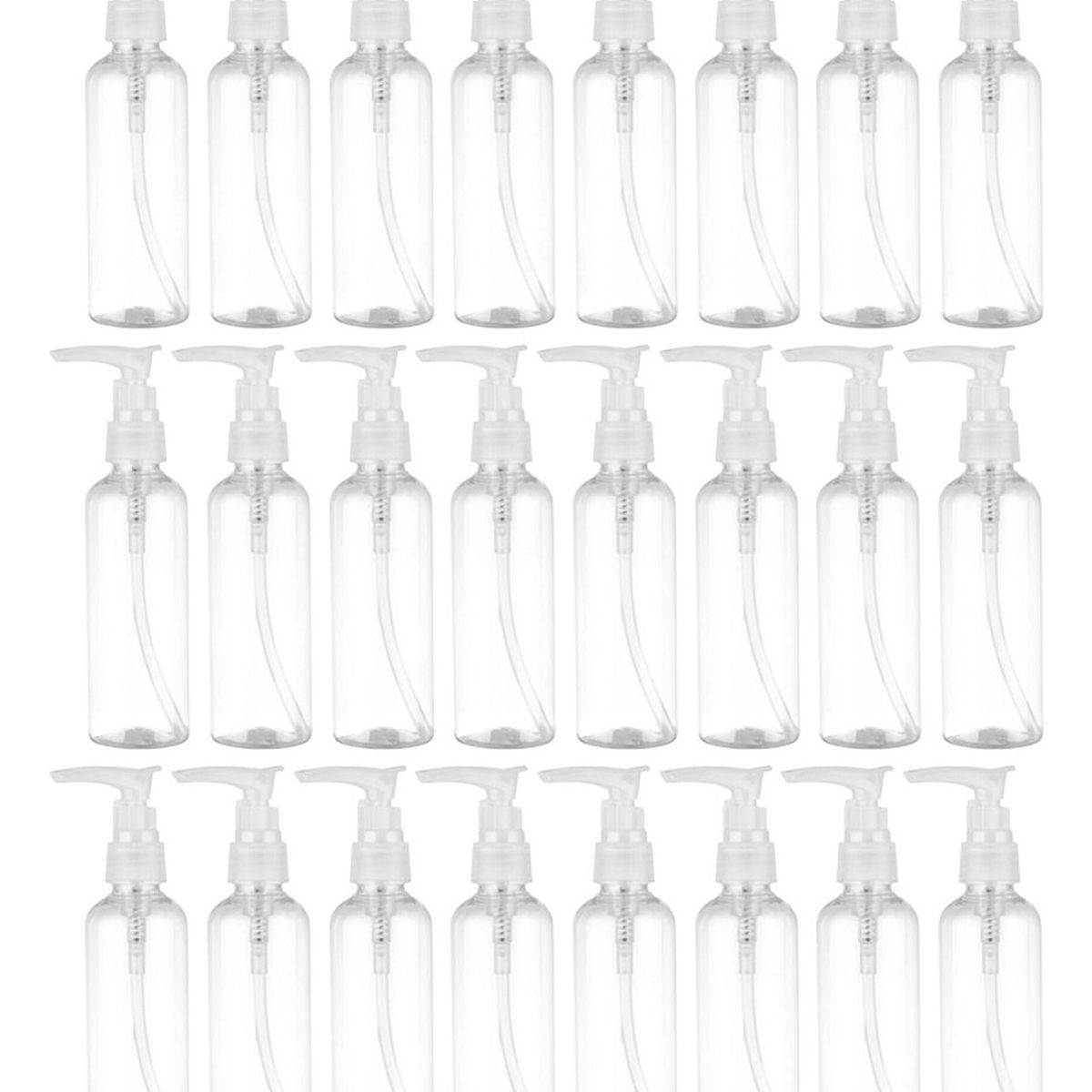 GENERICO - Set 24 Botella Dispensadora 100 Ml Transparente Multiuso