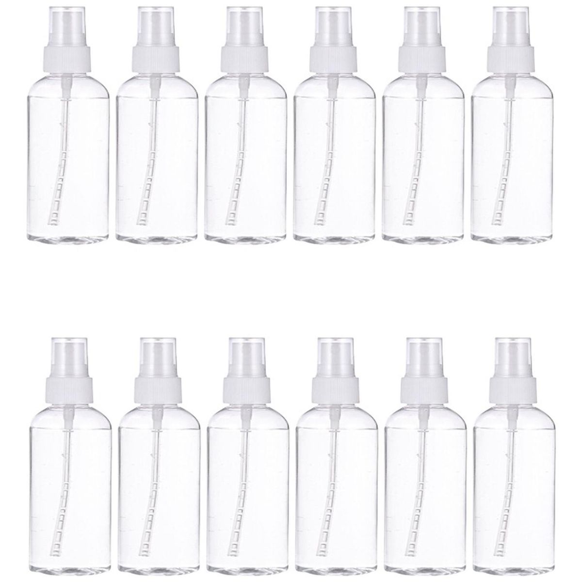 GENERICO - Set 12 Botella De Viaje Pulverizador 50 Ml Transparente