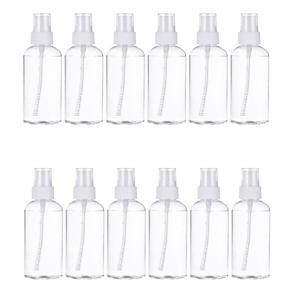 GENERICO - Set 12 Botella De Viaje Pulverizador 50 Ml Transparente