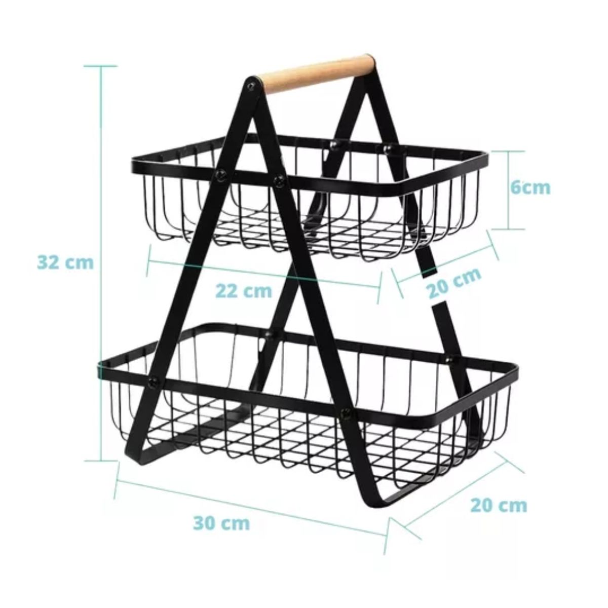 GENERICO - Frutero De Mesa Canasto 2 Niveles