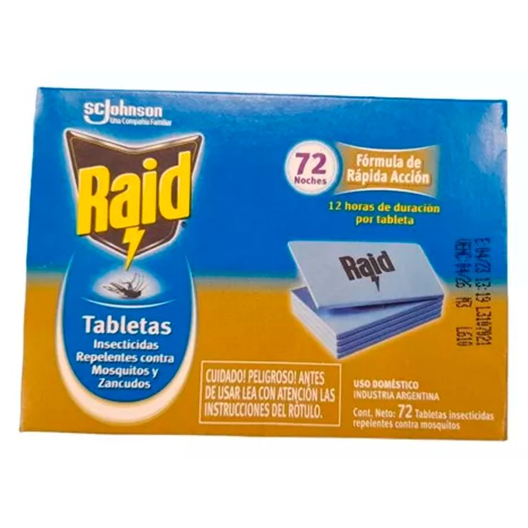 Raid Electrico Tabletas Mosquitos Y Zancudos Recarga 72un | Sodimac Chile