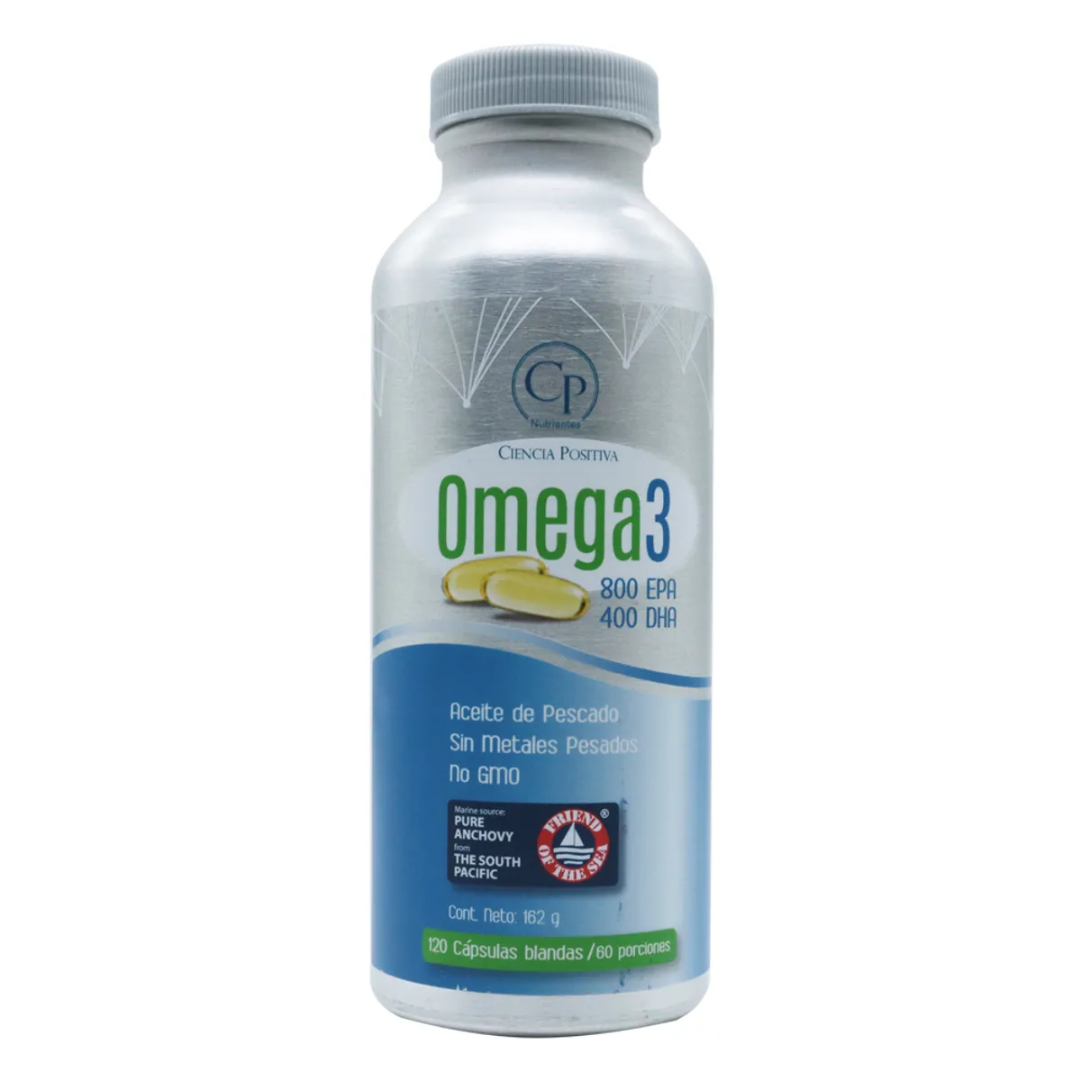 CP NUTRIENTES - Omega 3 800 EPA y 400 DHA x120 cápsulas blandas
