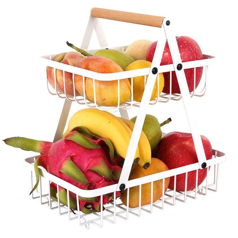 GENERICO - Organizador Frutero Metálico 2 Niveles