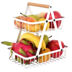 GENERICO - Organizador Frutero Metálico 2 Niveles
