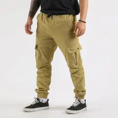 GANGSTER - Pantalon Jogger Canvas Parachute Kaki