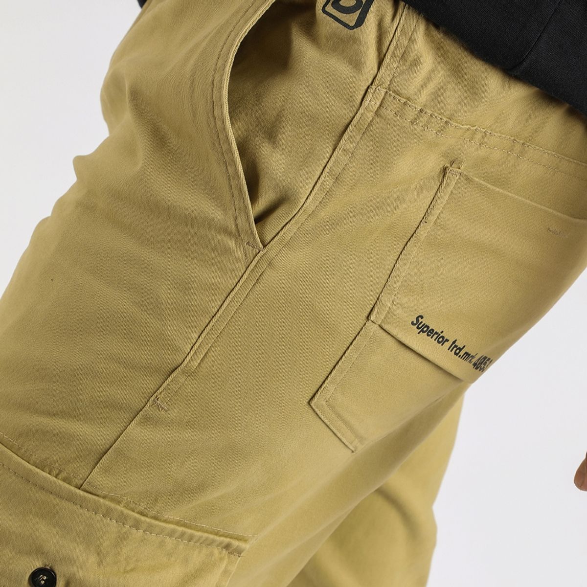 GANGSTER - Pantalon Jogger Canvas Parachute Kaki Gangster