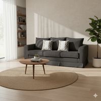 Sofa 3 cuerpos Pompeya Marengo con resortes pocket spring