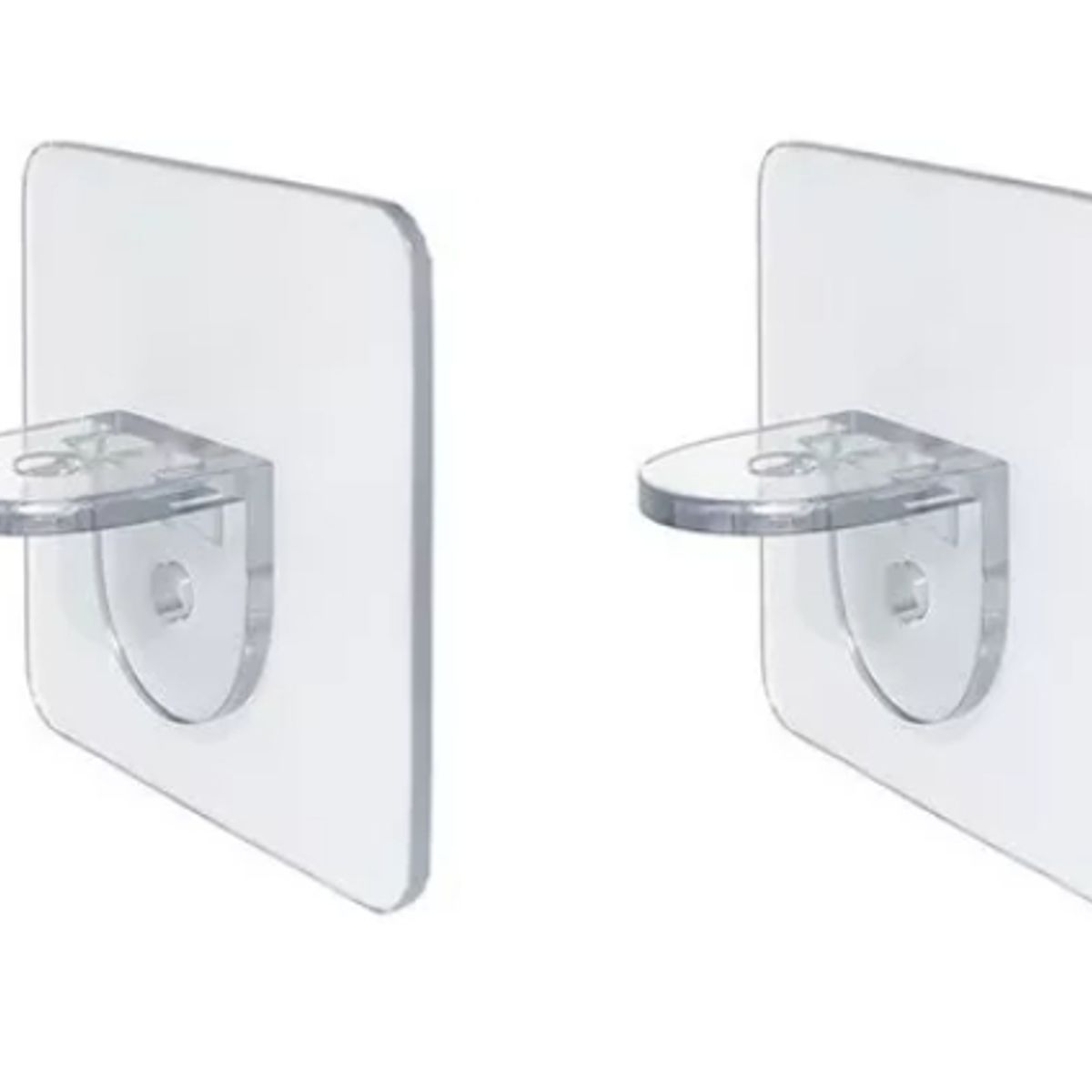 GENERICO - Ganchos Adhesivos de Estante Pared Transparente 4 unidades