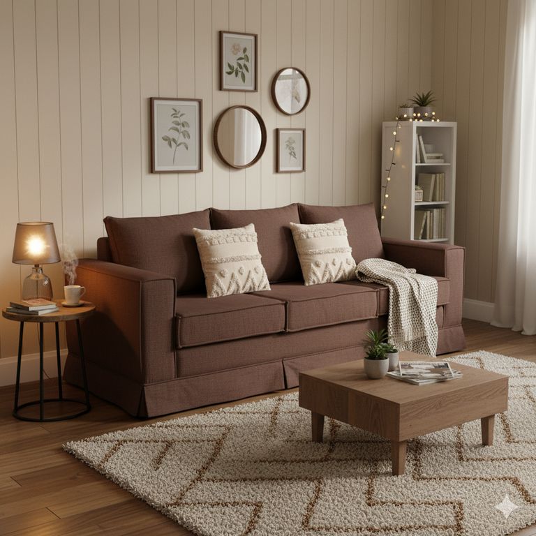 Sofa 3 cuerpos Pompeya Cafe con sistema de Resortes Pocket