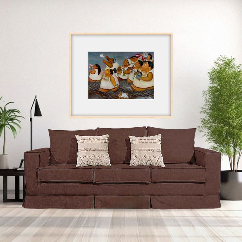 MUNDO LIVING - Sofa 3 cuerpos Pompeya Cafe con resortes pocket para Living