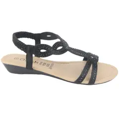 CHALADA - Sandalia Mujer Negro Casual Call-16