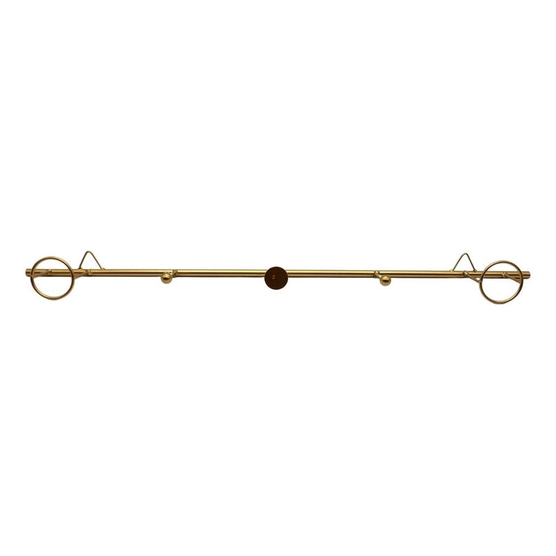 GENERICO - Perchero Colgador Para Pared De Fierro Dorado 5 Ganchos