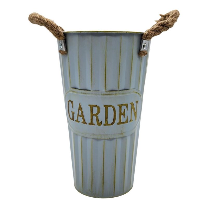 GENERICO - Macetero Balde Metalico Decorativo Garden Maceta Pequeño