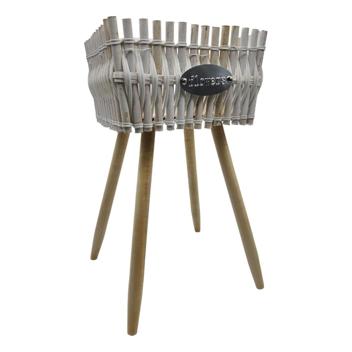 GENERICO - Macetero Pedestal Madera Rustico Porta Macetero Grande