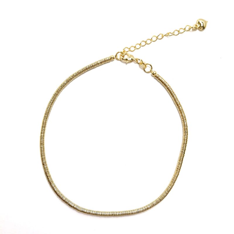 ANDREA COGGIOLA JOYAS - Tobillera Mostacillas Enchape Oro 18K