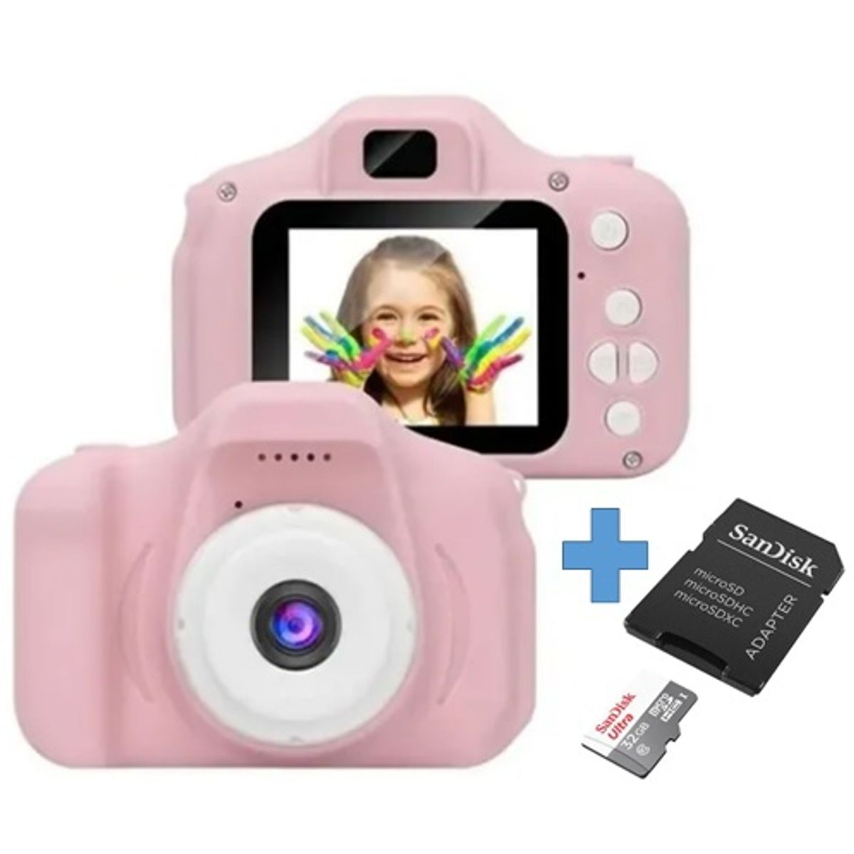 GENERICO - Cámara Fotos Video Digital Recargable Niños con Tarjeta SD