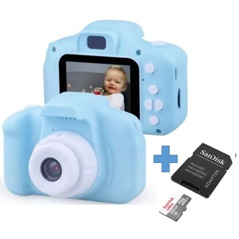 GENERICO - Cámara Fotos Video Digital Recargable Niños con Tarjeta SD