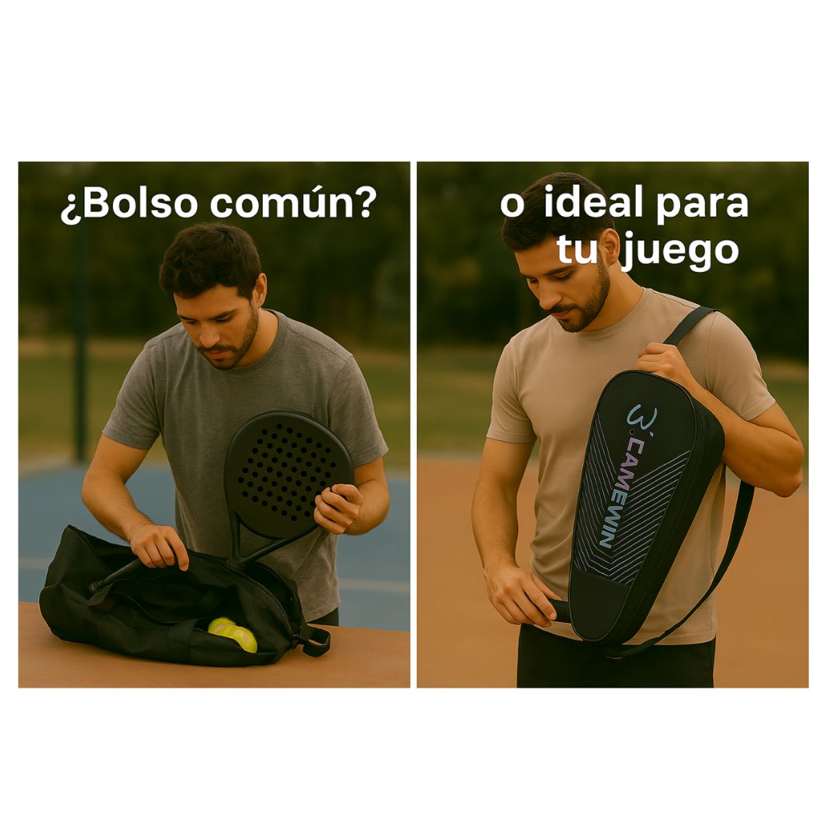 GENERICO - Bolso Paletero Pádel Camewin X2 Unidades