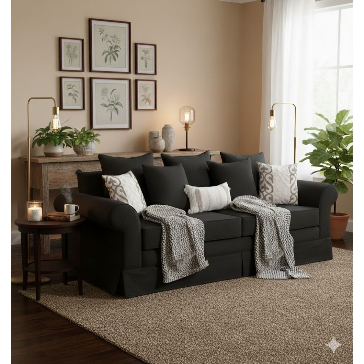 MUNDO LIVING - Sofa 3 cuerpos con asientos de resortes pocket Mambo Marengo