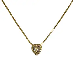 COGGIOLA - Collar Mini Corazón Circón Enchapado Oro 18K