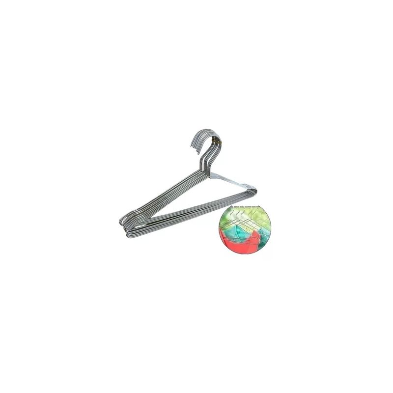 GENERICO - Pack 20 Colgadores De Ropa Perchas Metal Ganchos Metálicos