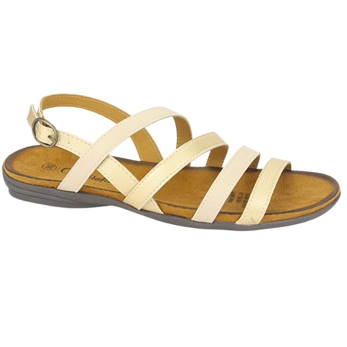 CHALADA - Sandalia Mujer Dorado Casual Chalada Anatomic76
