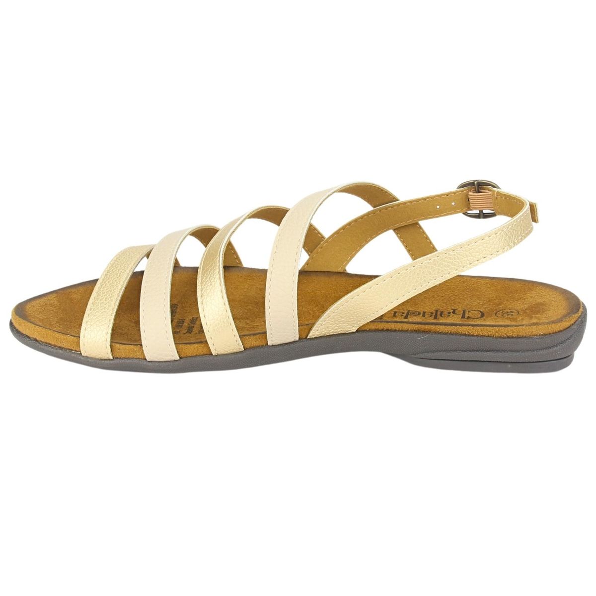 CHALADA - Sandalia Mujer Dorado Casual Chalada Anatomic76