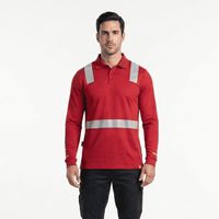 Polera Polo Manga Larga Reflectante Híbrida Cuello Piqué