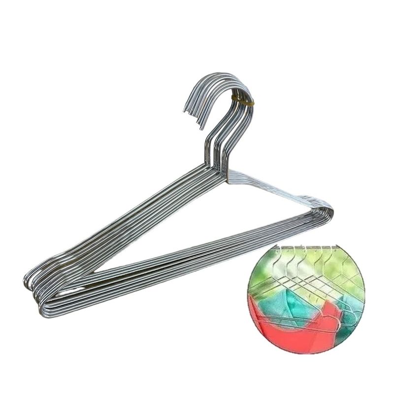 GENERICO - Pack 40 Colgadores De Ropa Perchas Metal Ganchos Metálicos