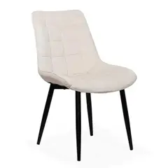 KLIK - Silla de Comedor Macron Acolchada Terciopelo - Beige