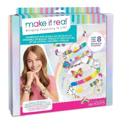 MAKE IT REAL - Set Crear Pulseras Arcoiris Y Perlas Juguete