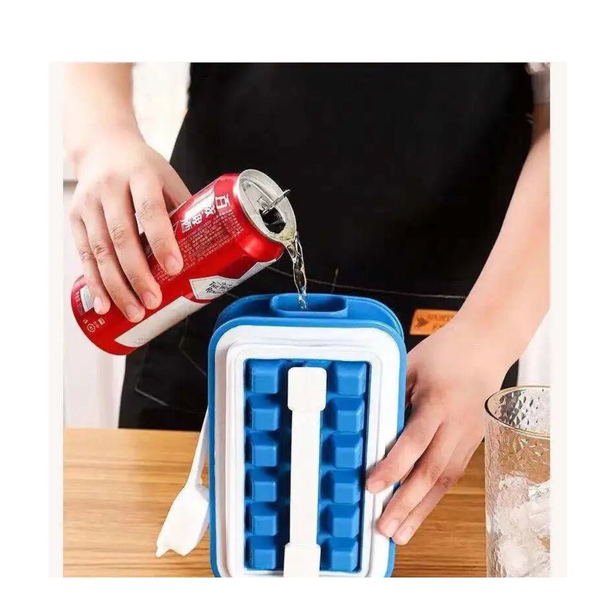 GENERICO - Molde de cubitos de hielo 2 en 1 para bebidas frías