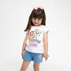 PAW PATROL - Short Niña Mini Print Azul