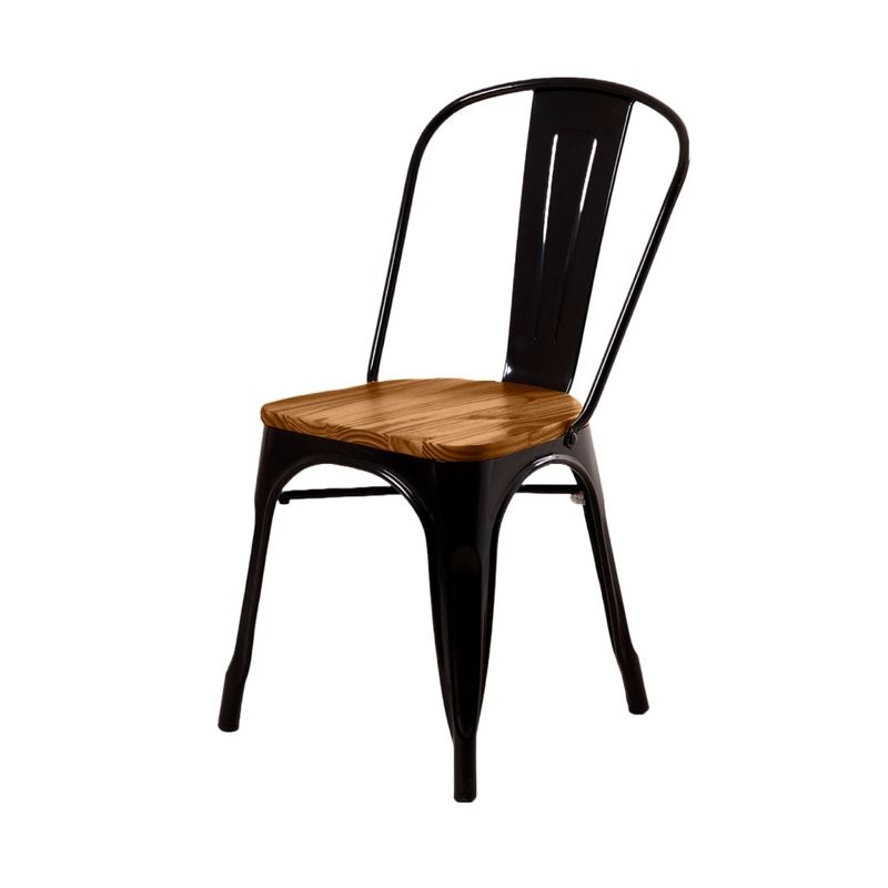 GENERICO - Silla Tolix asiento de madera