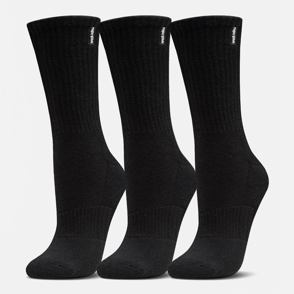 HAKA HONU - Calcetines Unisex Las Tres Puntas Pack Largo Negro Haka Honu