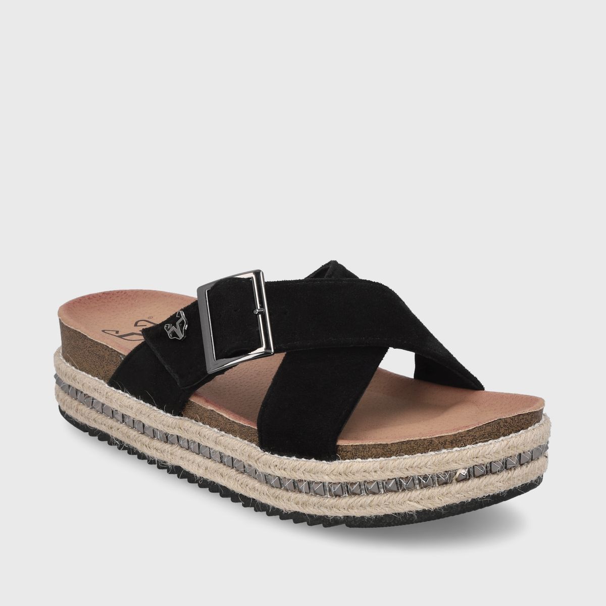 GOTTA - Sandalia Mujer Plataforma Negra  43001