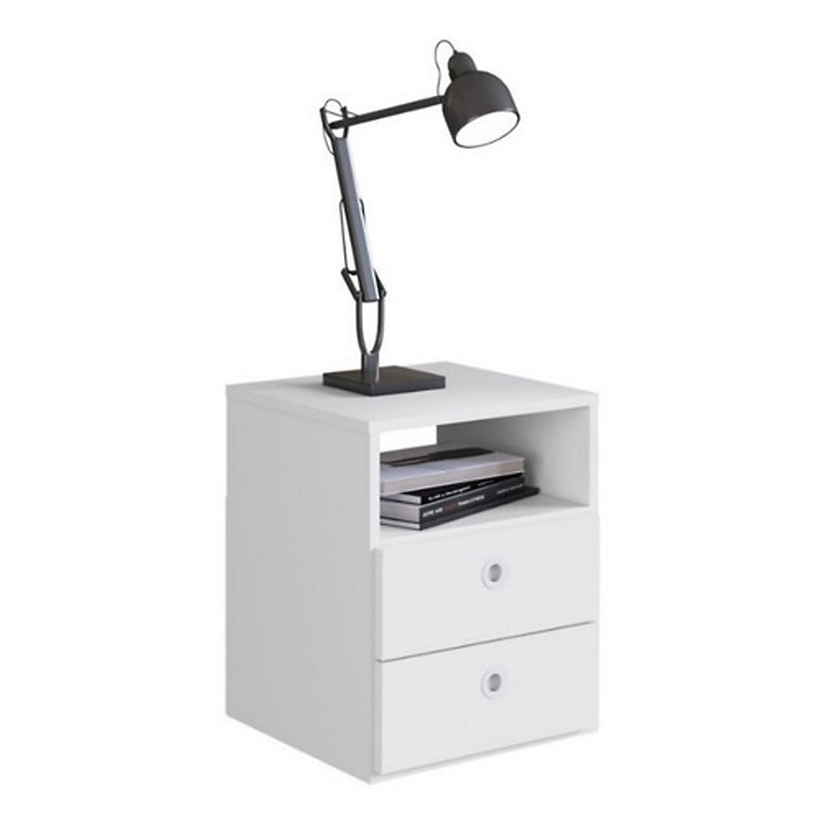 BE DESIGN - Velador 2 Cajones Amore Blanco