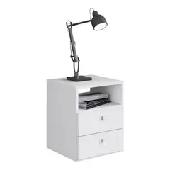 BE DESIGN - VELADOR 2 CAJONES AMORE BLANCO - CR410BR
