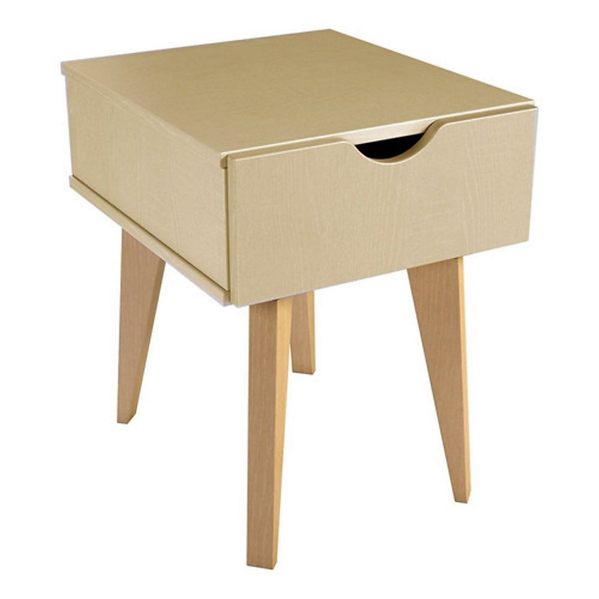 BE DESIGN - Velador Nordic Con Cajon Maderado