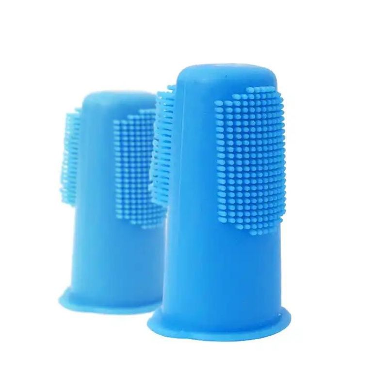 GENERICO - Kit Dental Care Mascotas Pasta Dental + Cepillo + 2 Dedales
