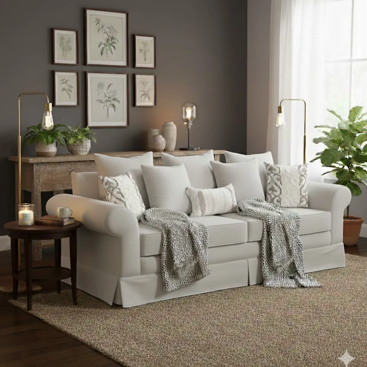 MUNDO LIVING - Sofa 3 cuerpos con asientos de Resortes Pocket Mambo Gris claro