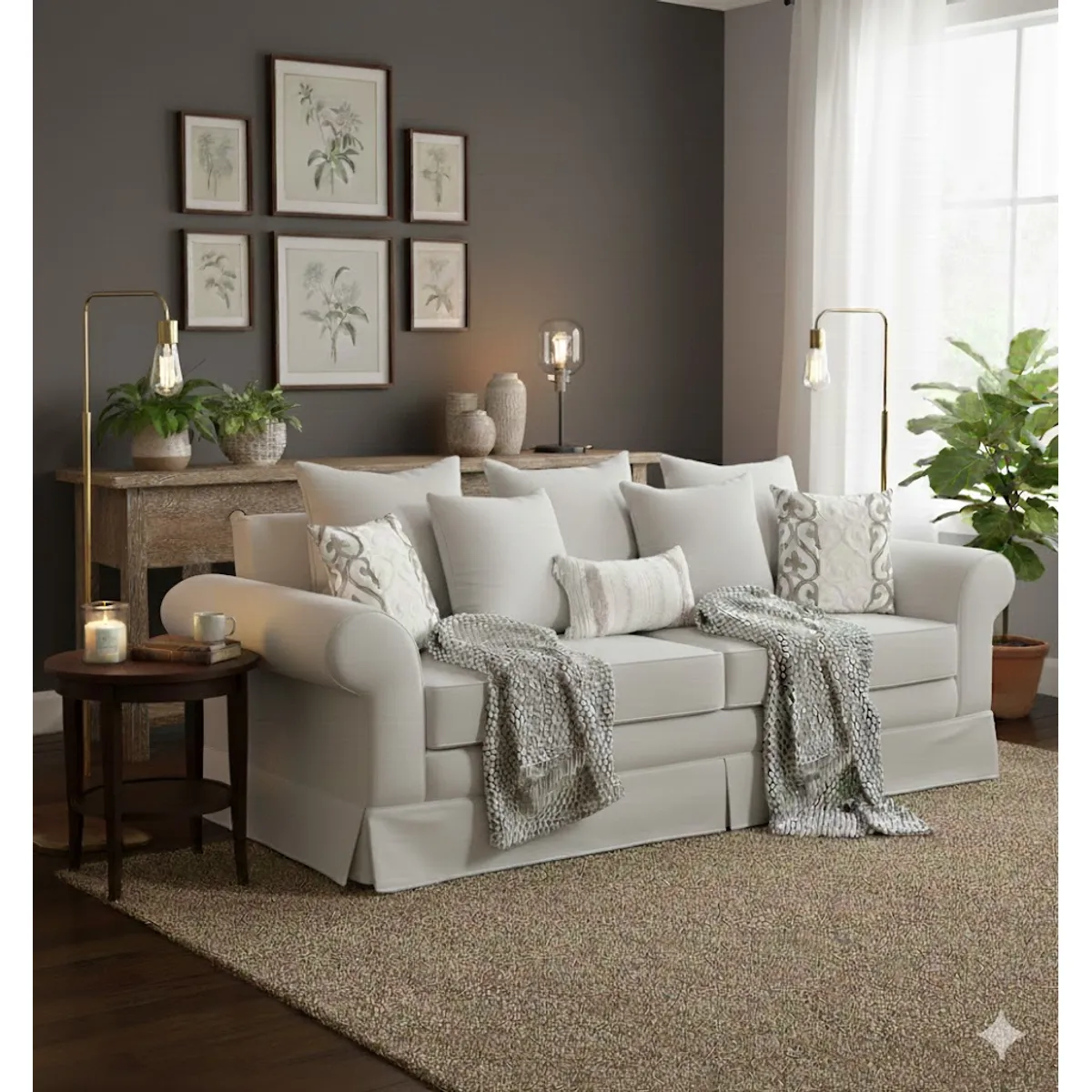 MUNDO LIVING - Sofa 3 cuerpos con asientos de Resortes Pocket Mambo Gris claro