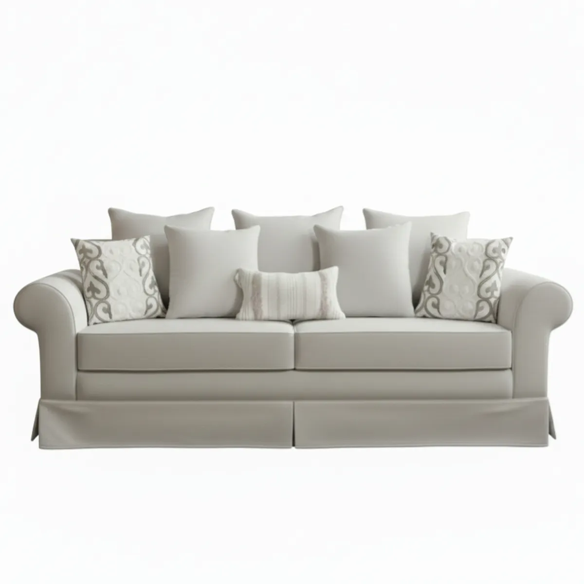 MUNDO LIVING - Sofa 3 cuerpos con asientos de Resortes Pocket Mambo Gris claro