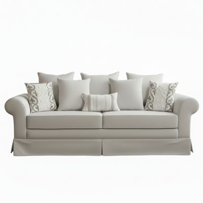Imagen 2 del producto Sofa 3 cuerpos con asientos de Resortes Pocket Mambo Gris claro