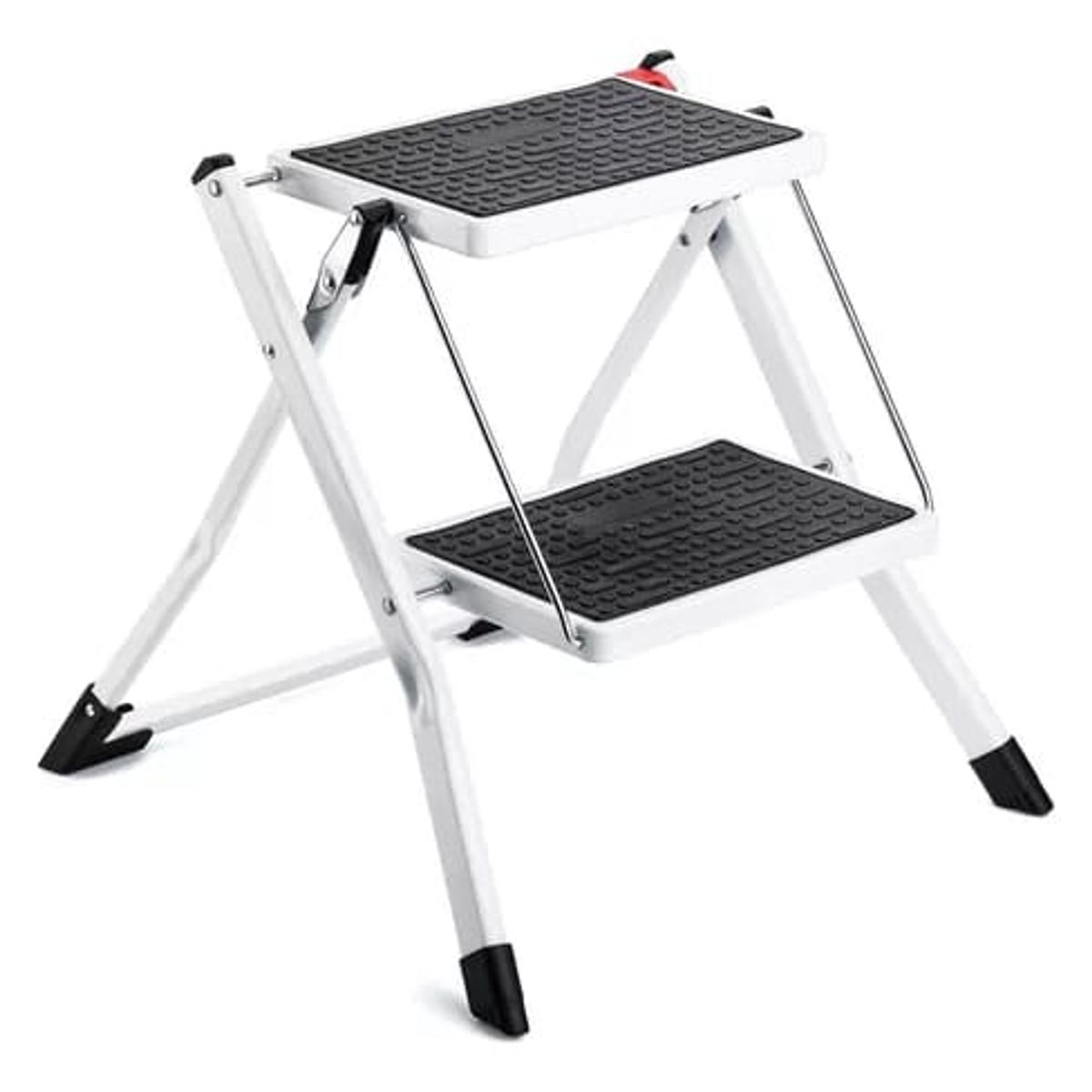 GENERICO - Escalera Multiuso Plegable 2 Peldaños Ultra Compacta