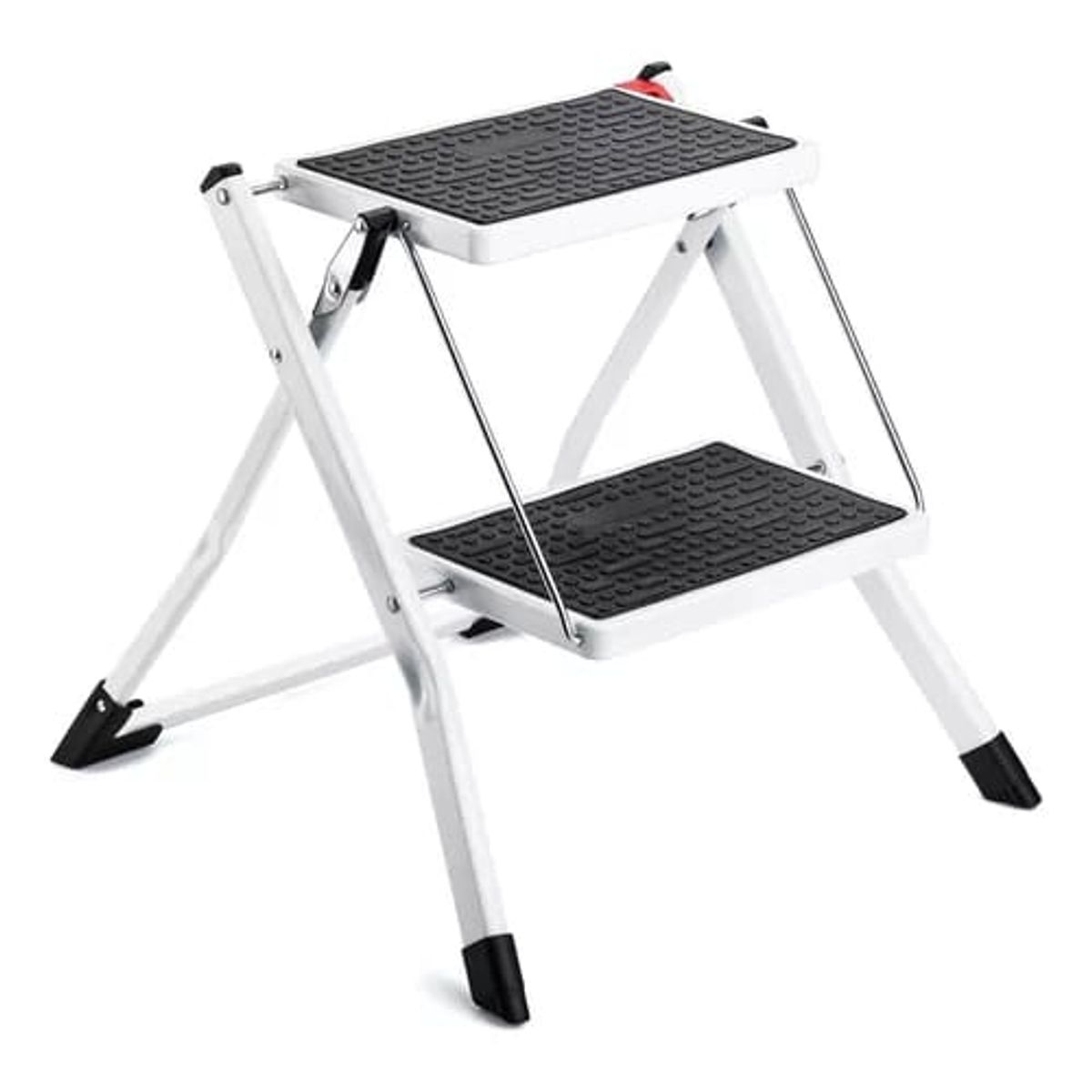 GENERICO - Escalera Multiuso Plegable 2 Peldaños Ultra Compacta