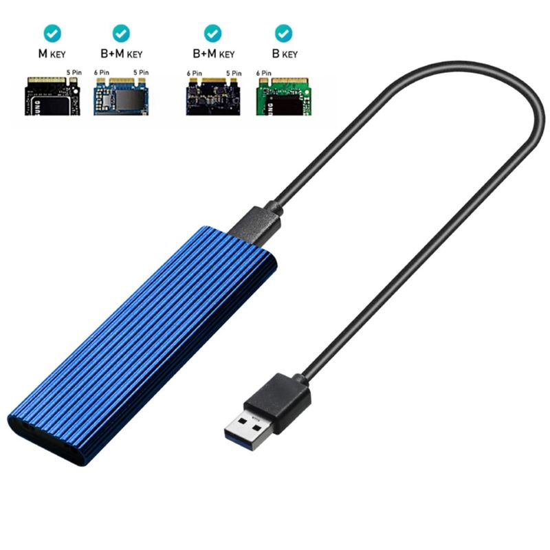 GENERICO - Cofre Case Disco Ssd M.2 Dual NVME y NGFF A Usb 3.0 Aluminio
